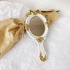 Embossed Rose Cosmetic Mirror Single-Sided Vintage Mirror Portable Handheld Mirrors  Women Girls
