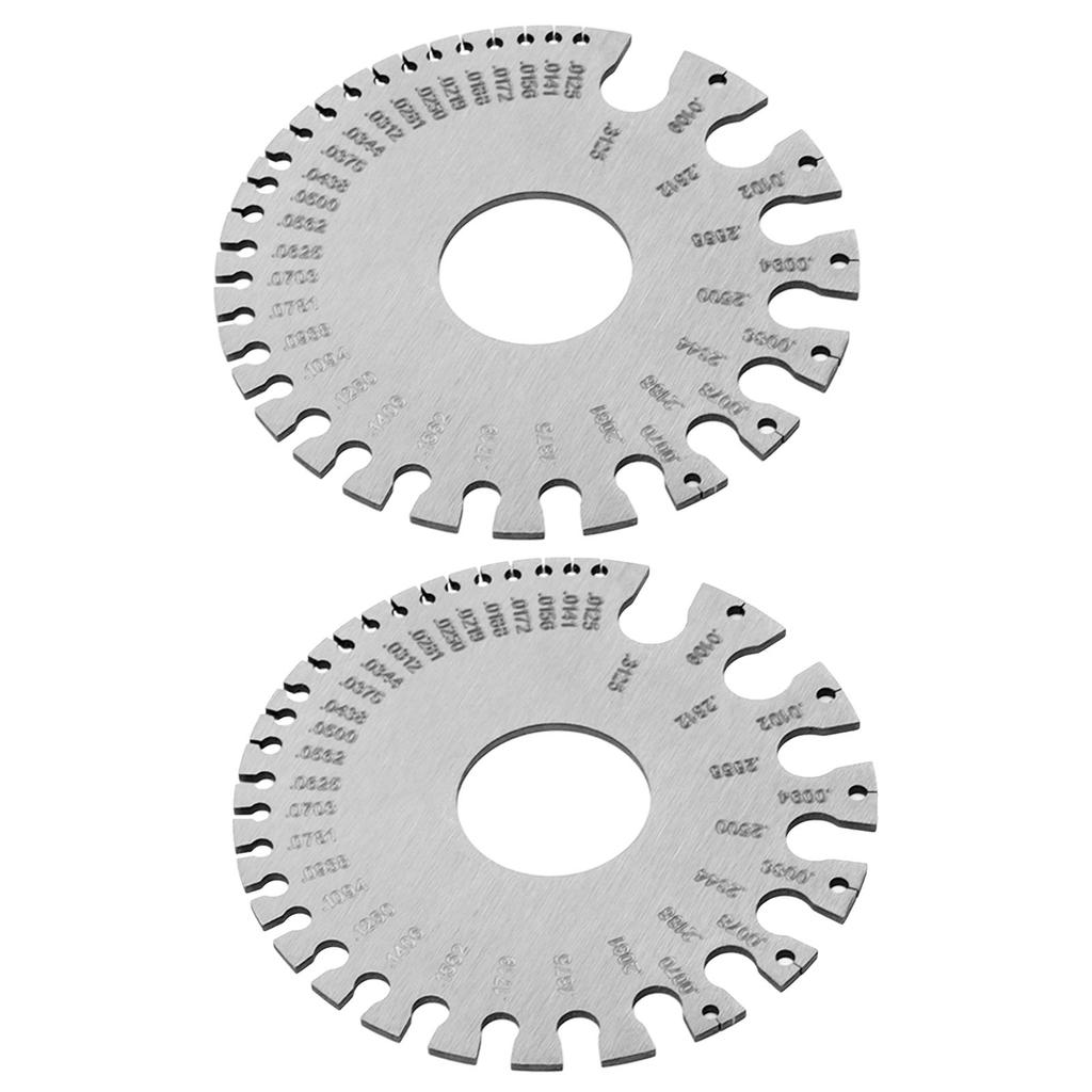 2pcs Stainless Steel Thickness Gauges Professional Standard Metal Sheets Welding Thickness Gauge