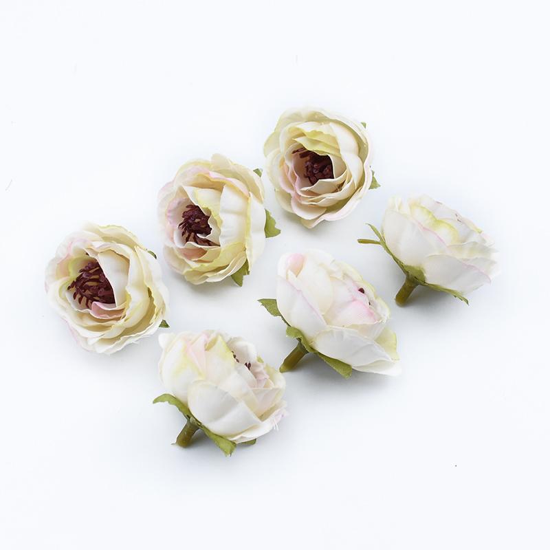 10 Stück Seidenrosen Köpfe Wand DIY Geschenke Süßigkeitenbox Hochzeit Heimdekoration Zubehör Scrapbooking Kunststoff Künstliche Blumen