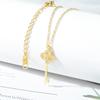 2023 Korean Zircon Key Necklace for Girls - Fashionable Clavicle Chain Jewelry