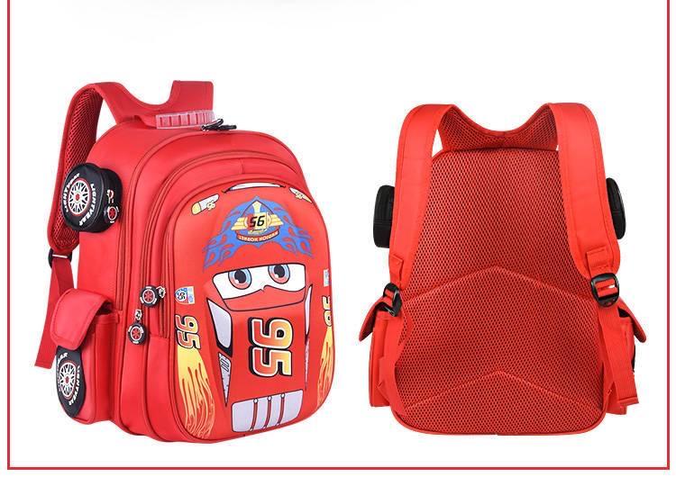 Disney Children s Backpacks, Cute Red Backpacks for Boys, with Cartoon Cars 40X30X20 cm