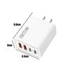 PD 120W 4 porter USB C-lader Hurtiglading 3.0 Type C USB-telefonladere Hurtigladeadapter for Samsung IPhone Xiaomi Huawei