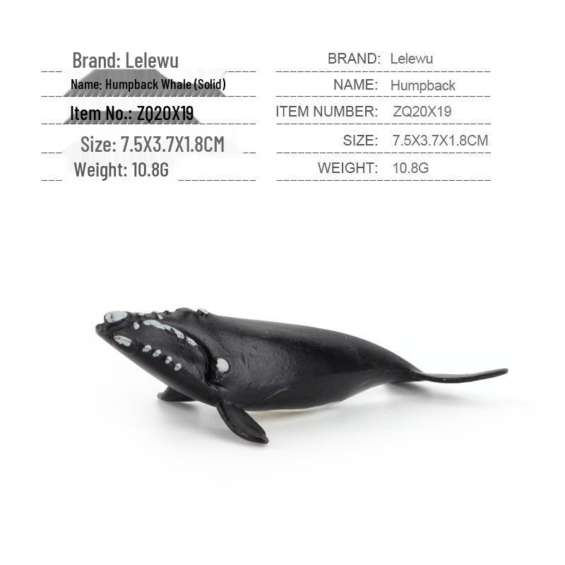 Children's Marine Animal Model Set: Mini Whale, Shark, Dolphin, Turtle, Sea Lion