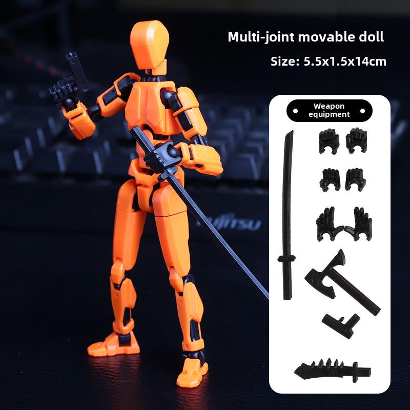 Lucky Doll: 13-Point Articulated 3D Printed Toy, 3rd Gen DIY Stress Relief Figure