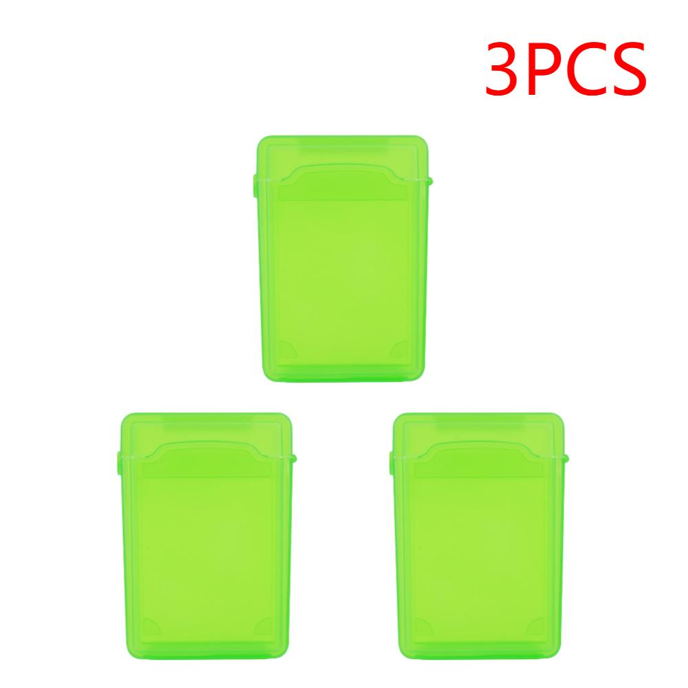 3.5 Inch IDE SATA HDD 3pcs Caddy Case Dustproof Plastic Portable Protection Hard Disk Shockproof HDD Hard Drive Case Multi Color