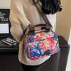 Fashion Printed Casual Portable Sliver Dual-purpose Bag Large Capacity Commuting Shopping Single-shoulder Women's Bag