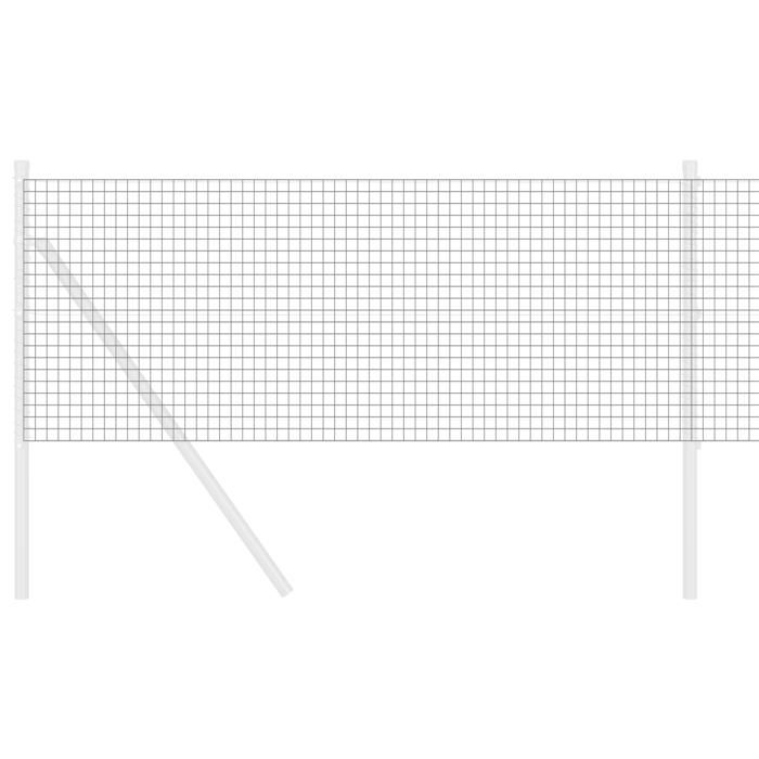 VidaXL Welded Wire Fence Grey 0.8x50 M Steel 42005248