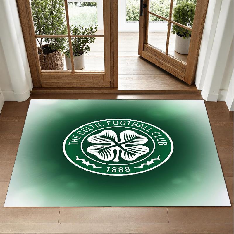 Celtic FC Design Crystal Velvet Rug Soft Decorative Mat for Bedroom Entrance