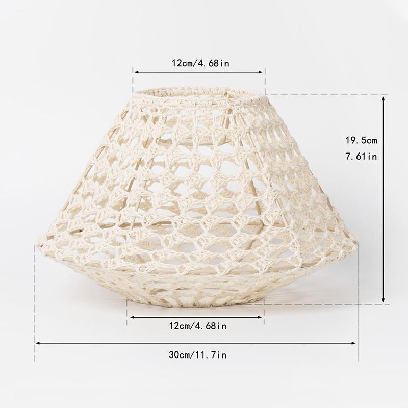 1PC Macrame Pendant Boho Chic Handmade Hotel Room Lighting Fixture Bohemian Homestay 30x30x19.5cm