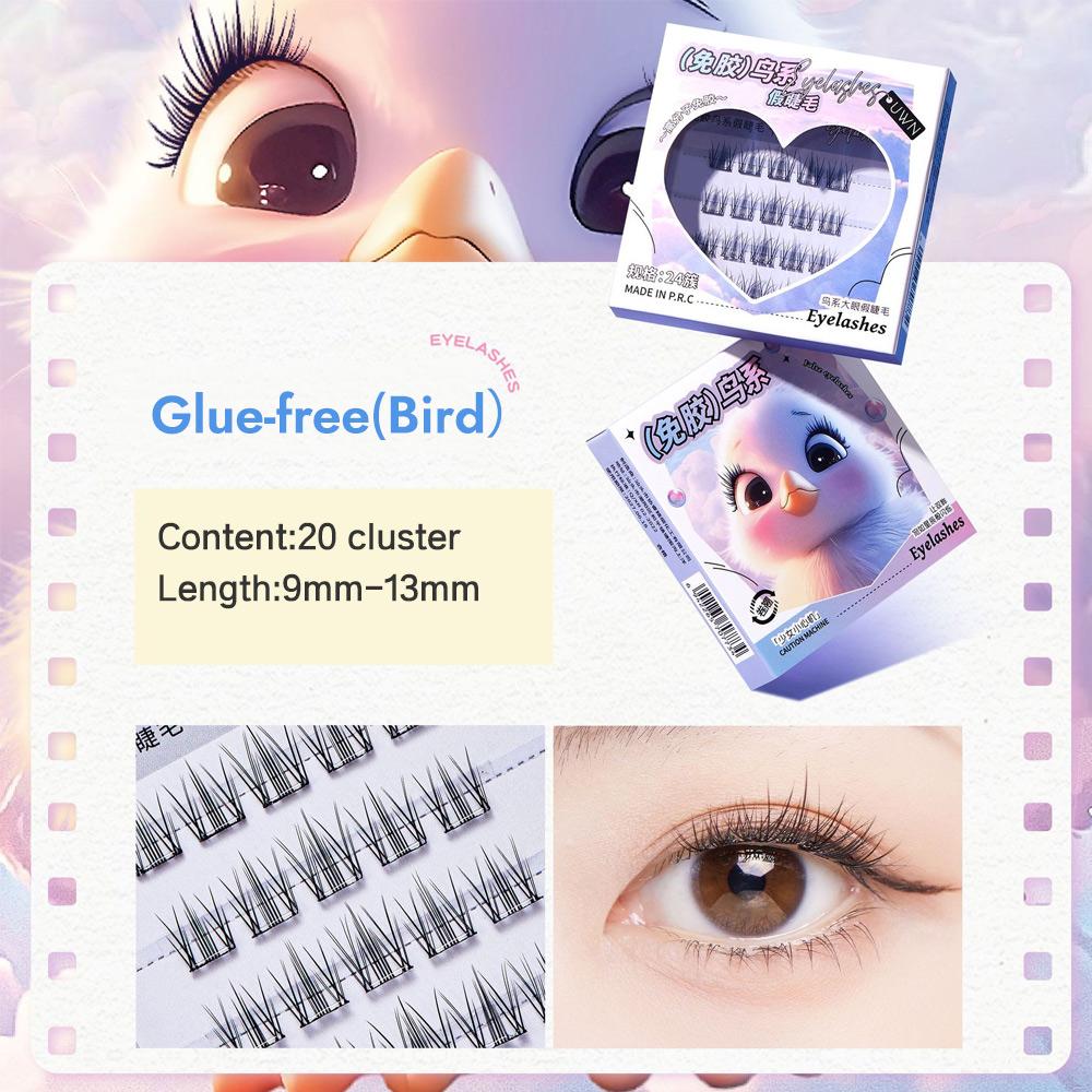 UWN Glue-free Eyelash, Self Adhesive Eyelashes, No Glue Required Natural Eyelashes