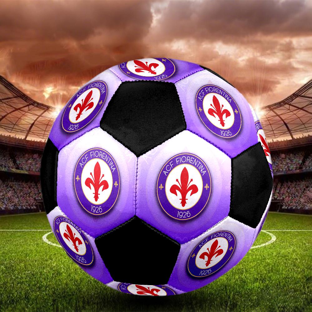 SIZE 5 ACF Fiorentina Soccer Ball Colorful All Ages Machine Stitched PVC Competition Ready Durable High-Bounce