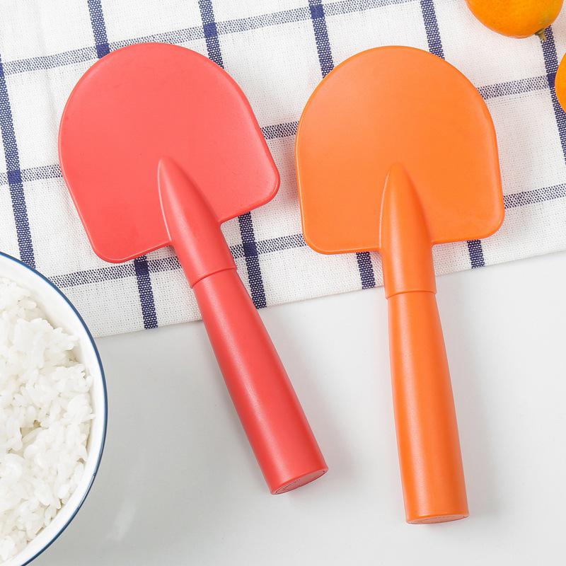 Creative Shovel Shaped Spoon Non Stick High Tempe Resistant Spoon Multifunctional Food Safe Free Standing Adorable Rice Spoon