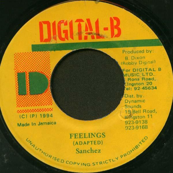 7inch Record SANCHEZ  Feelings NONE DIGITALB 1994 Jamaica Reggae Ska  Dub Used