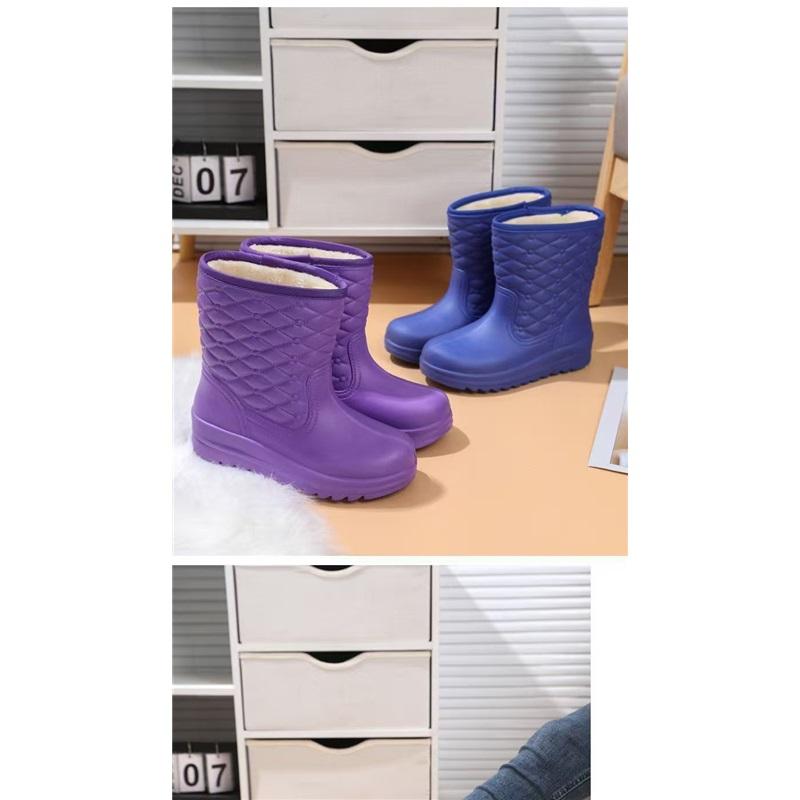 Winter Damen Leichte Samt Wasserdichte Und Anti-Ski Regenstiefel