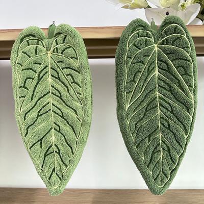 Leaf Shape Hand Towel Double-Sided Hanging Towel Lint-free Absorbent Leaf Towel