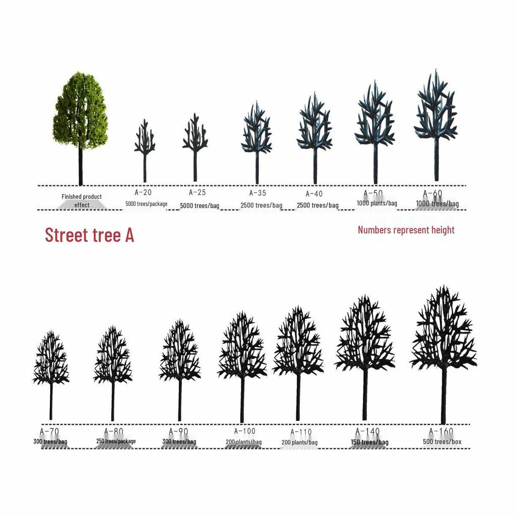 Type A Street Tree Model for Indoor/Outdoor Landscapes