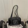 Vintage college style bowling bag new niche high-end sense versatile shoulder handbag