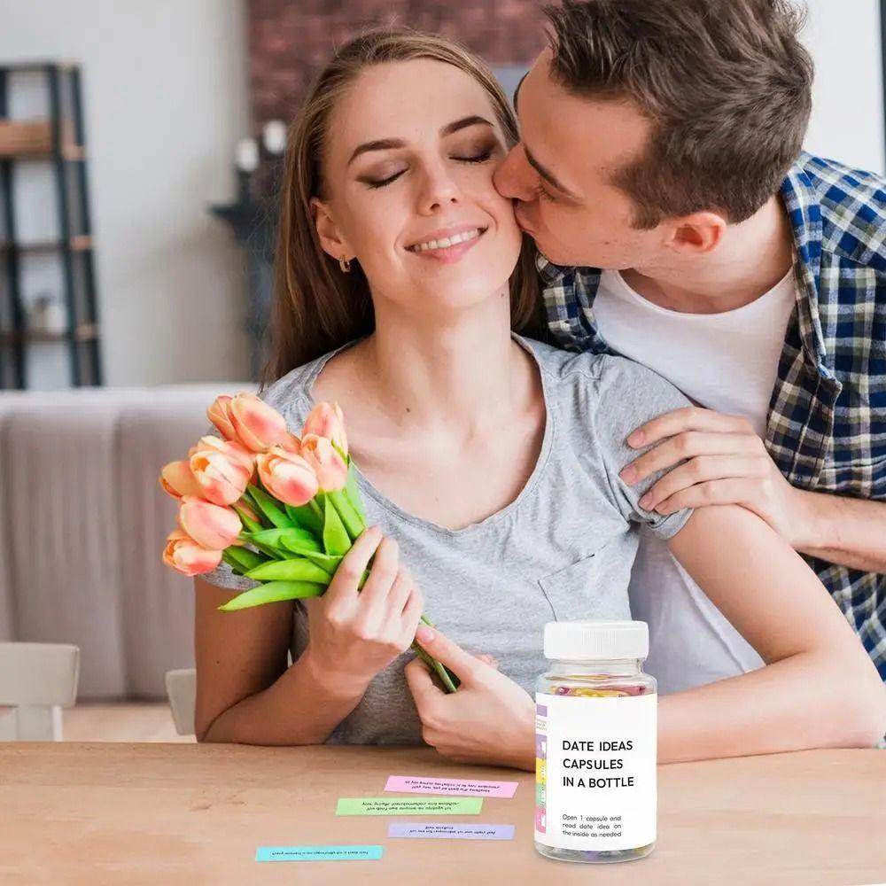 Creative Love Messages Jar Colorful Cards Positive Messages in Bottle Love Letter