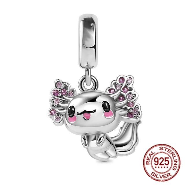 Pink Series Bikini Crown Mom Dumbbell Boxing Glove Dog 925 Sterling Silver Fit Original Fasion Bracelet Charm Bead DIY Jewelry