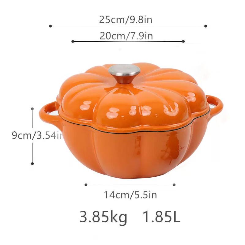 Pumpkin Shaped Enamel Pot