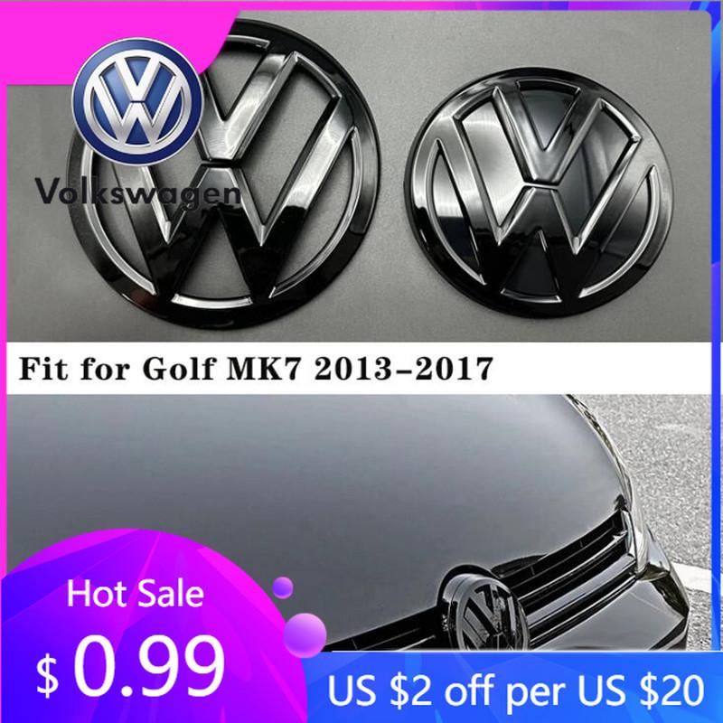 CJOZW1 2026 Hot Emblems For VW Volkswagen Jetta MK5 Golf 138mm 110mm Car Styling Front Grille Badge Rear Trunk Lid Emblem Replacement F