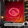 TapestryAjax Amsterdam Custom Name Text Personalized Wall Hanging Tapestry Home Wall Decor