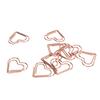 100Pcs Paper Clips Rose Gold Unique Shape Electroplating Process Lightweight Portable Metal Paperclip with Storage Box
