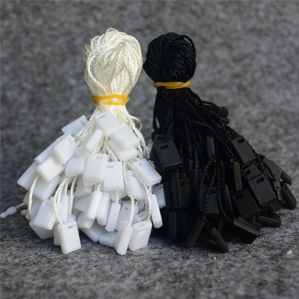 1000pcs White/Black Label Rope Disposable Hang Tag Fastener Garment Tags Tag Rope  Sewing