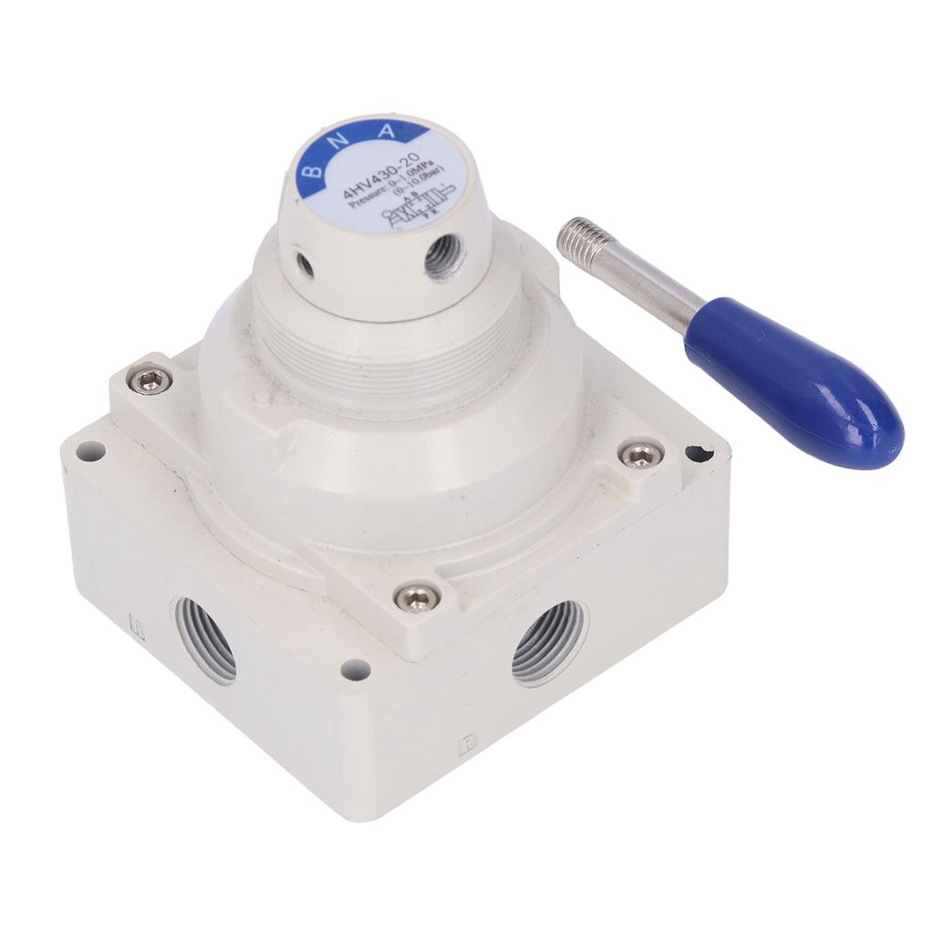 Pneumatic Hand Valve 3 Position 4 Way Aluminum Alloy Rotary Lever Air Flow Control Valves4HV430?20