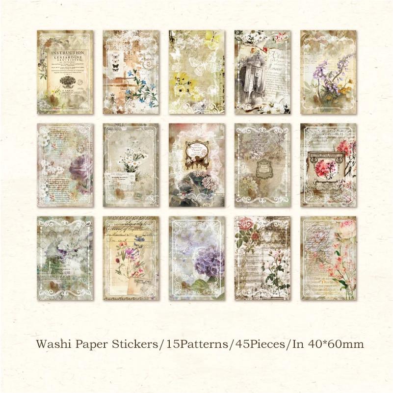 

Journamm 45 шт./упак. Наклейки для Srapbook, набор винтажных материалов, декор, журнал для самостоятельного изготовления фотоальбома, коллажа, дневника, наклейки, канцелярские принадлежности