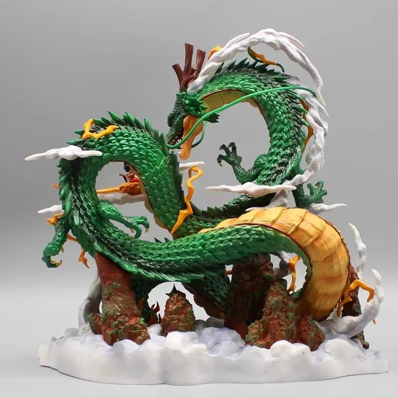 24cm Dragon Ball Anime Figure Shenron Figure Goku And Shenron Figurine Model Pvc Statue Doll Collection Room Toy Gifts
