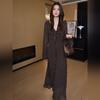 Women's Early Spring French Style Polka Dot Long Sleeve Flare Dress