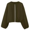 Women's Casual Fashion Loose Solid Color Short  Jacket With Pockets