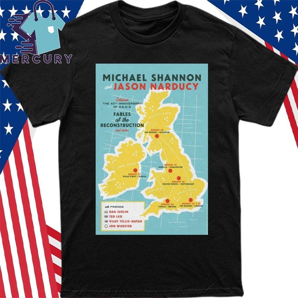 

The Michael Shannon Jason Narducy 2025 UK Tour Poster Shirt Unisex T-Shirt XXXXL