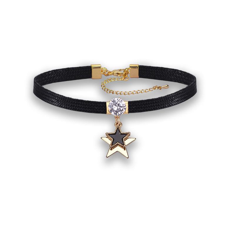 Choker Neckchain Collar Black Sexy Neckband Collar Chain Female Fashion Personality Street Fashion Jewelry