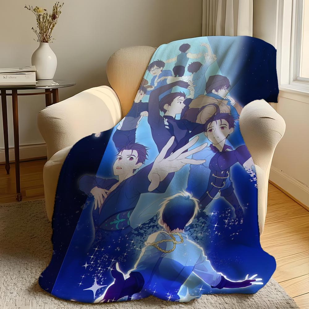 Sport Y-Yuri on Ices Throw  Flannel Throw Blanket,Bed Home Office Nap Blanket Travel,Camping,Picnic Blanket Soft Decor