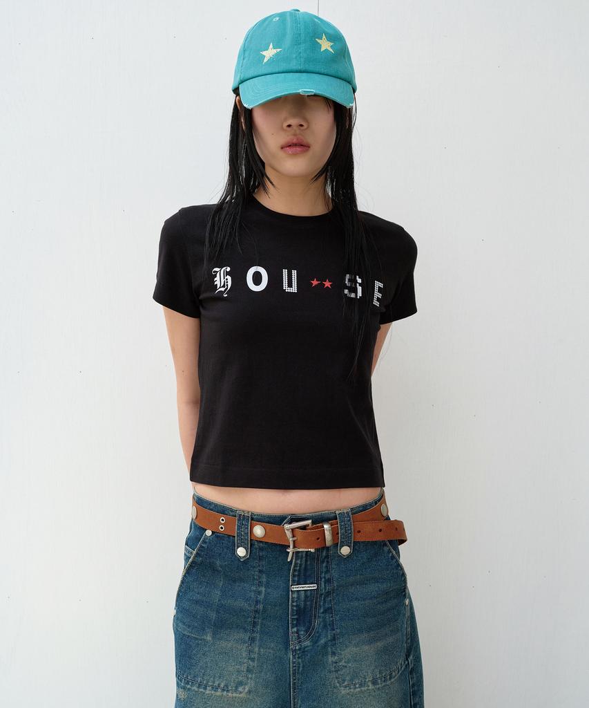 THEVINYLHOUSE Font-House Tee Black
