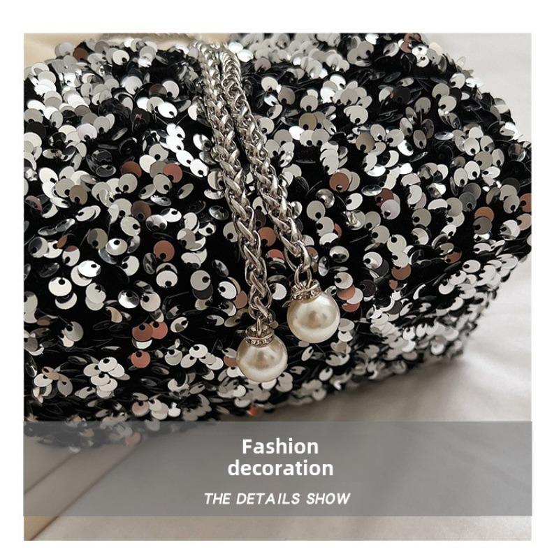 Modna spersonalizowana torba z cekinami damska nowa torba wiaderkowa w obcym stylu torba na ramię modna torba kurierska na kolację damska torba