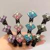 4pack/lot Fashionable Womens Broken Hair Clip Crystal Stone Decoration Anti Slip Hair Clip Side Clip