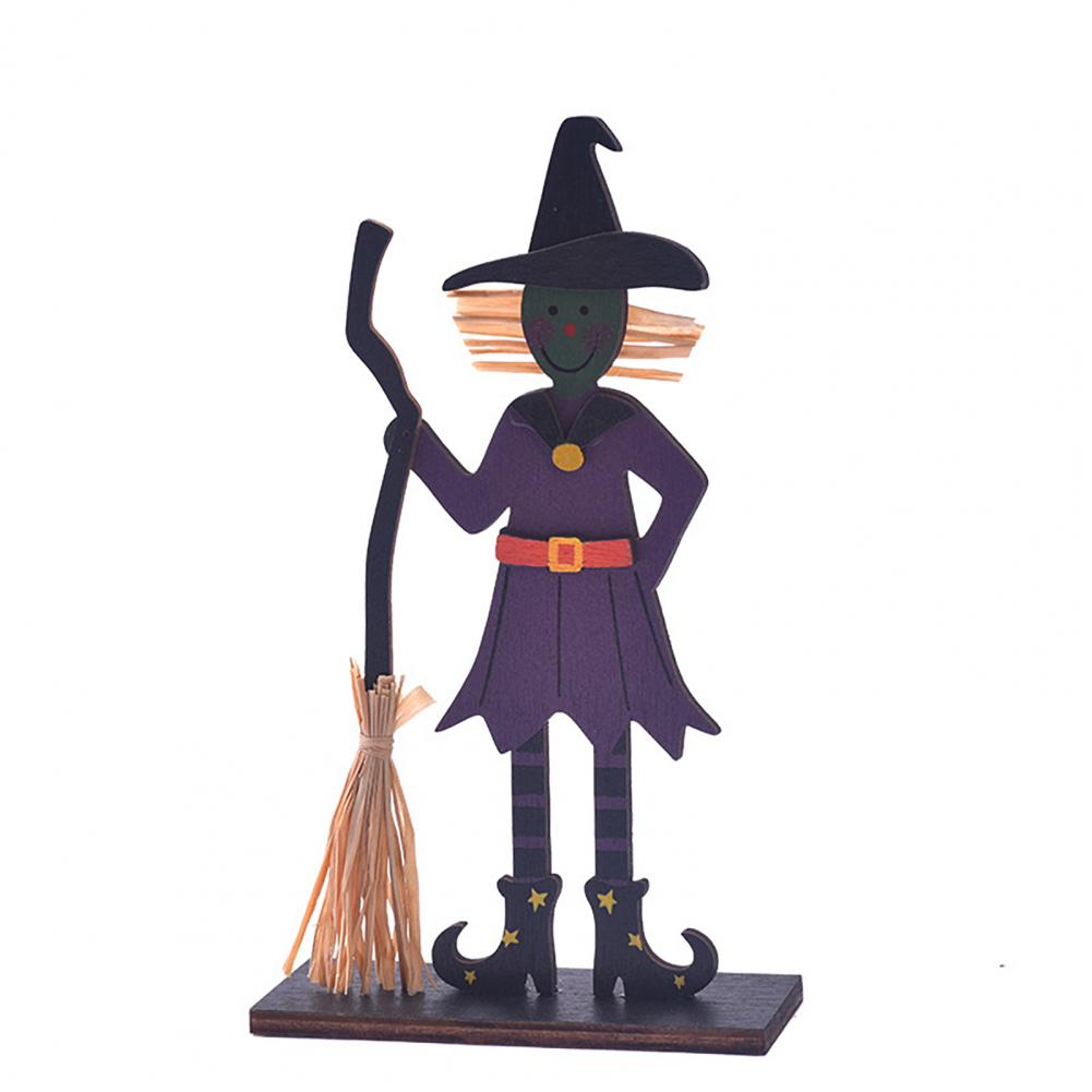 Halloween Sign Decoration Handmade Wood Halloween Decor Spooky Halloween Wooden Ghost Witch Sign for Home Decor