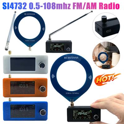 SI4732 0.5-108mhz Portable Radio LSB USB AM FM FM/AM Radio 1.9inch IPS Screen All Band Radio Receiver HF SW MW VHF Radio