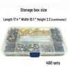 Leather Decoration DIY Double-Sided Rivet Tool Set: 240/480 Sets, 4 Colors, 3 Sizes, Metal Male and Female Rivets.