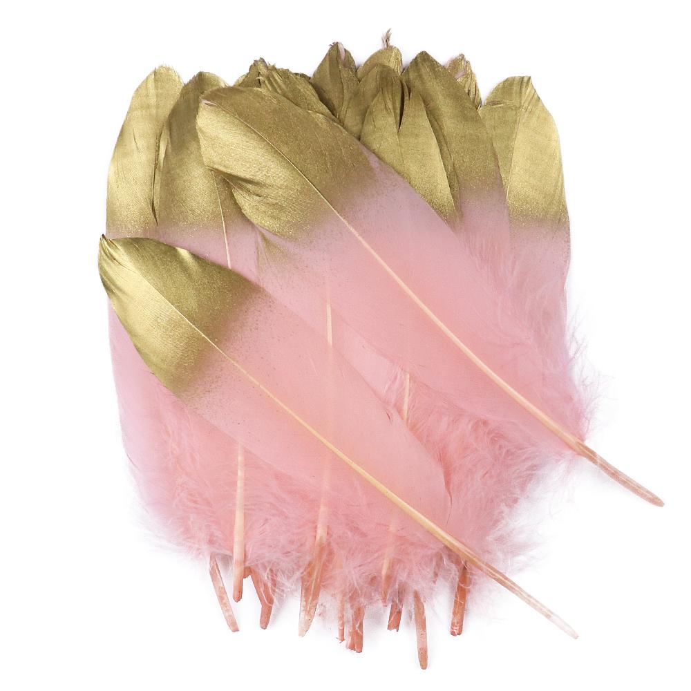 10/50pcs Gold White Goose Feathers Dyed Colorful Natural Gooset Plumes 15-20CM Costume Party Decor Feathers for Craft