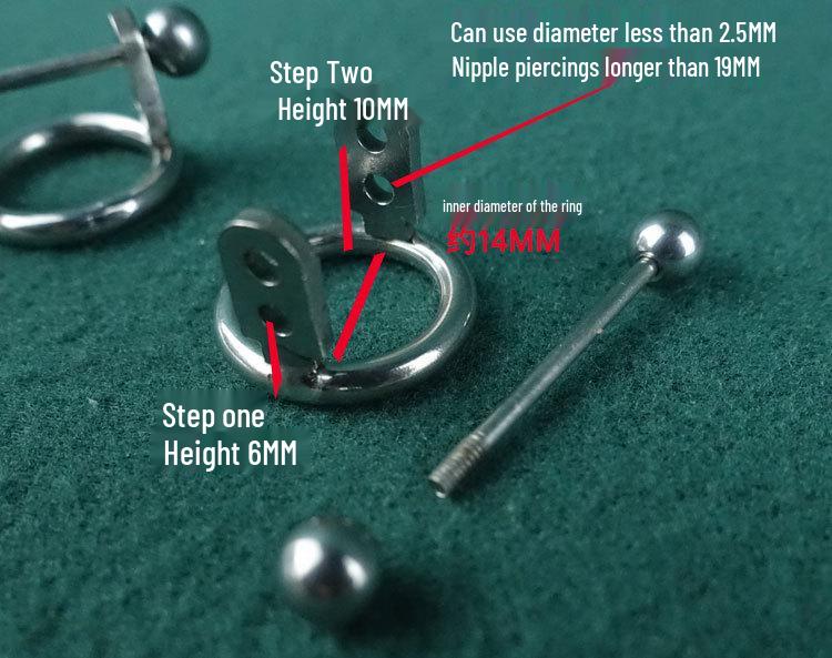 Extended Lengthening Nipple Clamp for Intense Double Peak Stimulation