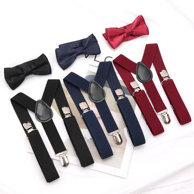 Hosenträger Fliege Set Kinder Junge Mädchen Kinder Weihnachtsgeschenk Designer Verstellbar Y-Rücken Hosenträger Hochzeitskleidung Zubehör