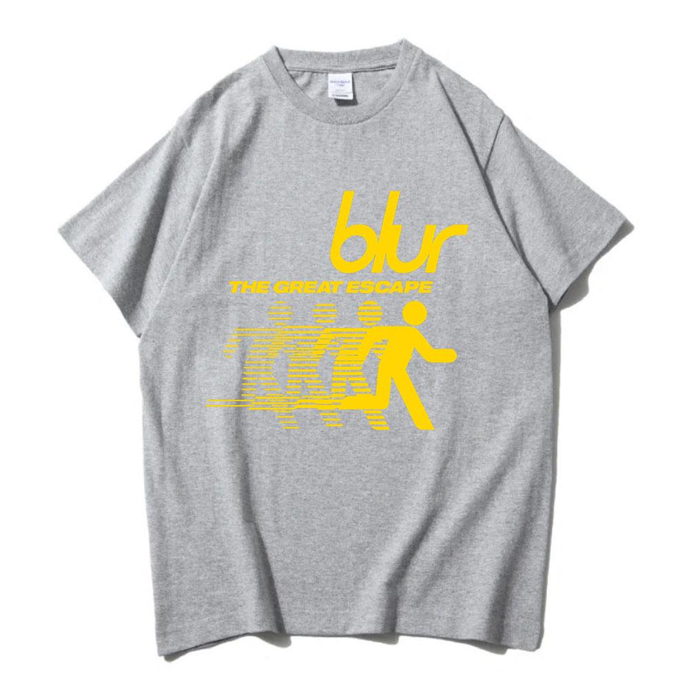 Blur Dan Abnormal Tričko Bavlna Krátký Rukáv Pánské Dámské Trička Unisex Streetwear Vtipné Kreslené Hamburgery a Hranolky Tričko