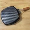 Portable 9.5Inch Nonstick Cooking Pan With Striped Bottom Skillets For Even Heat Distribution And Easy Cleaning