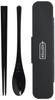 Showa KOFFER Spoon and Chopsticks for Men and Made In 4927258 Set, Black, Women, Japan,