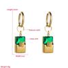 Women's Vintage Earrings Creative Concentric Lock Earrings Titanium Steel Inlaid Color Zircon Earrings