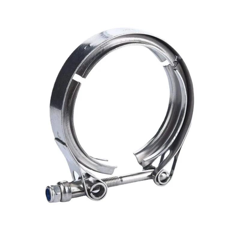 Car 304 Stainless Steel V Band Clamp Turbo Exhaust Pipe Vband Clamp Male Female Flange V Clamp Kits Universal